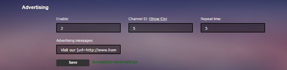 Advertise in Channel